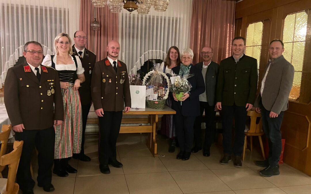 Gratulation Feuerwehrhaus Patin Erlach Grete 70iger